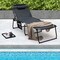 Costway 1/2 PCS Oversize Folding Chaise Lounge with Backrest Detachable Pillow Pocket